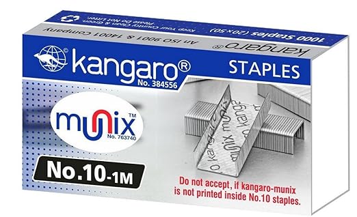 Kangaro Stapler Pins No.10-1M - (Pack of 4)