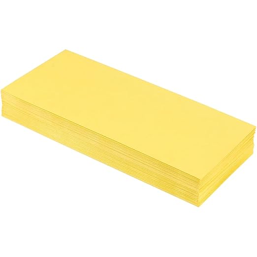Laminated Yellow Envelopes (11 x 5 inch) - Perfect for Courier, Cash, Documents & Cheques - Pack of 50